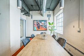 Winston-Salem apartment for rent - a dining room with a wooden table and chairs