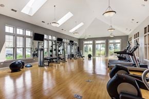 Vernon Hills apartment for rent - Vernon Hills, IL Luxury Apartments - The Oaks of Vernon Hills - Fitness Center With Elliptical Machines, Treadmills, Free Weights, Weight Training Equipment, and Large Windows.
