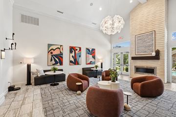 Franklin apartment for rent - A living room with a fireplace and a painting on the wall.