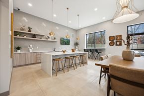 Eden Prairie apartment for rent - a kitchen and dining area with a table and chairs