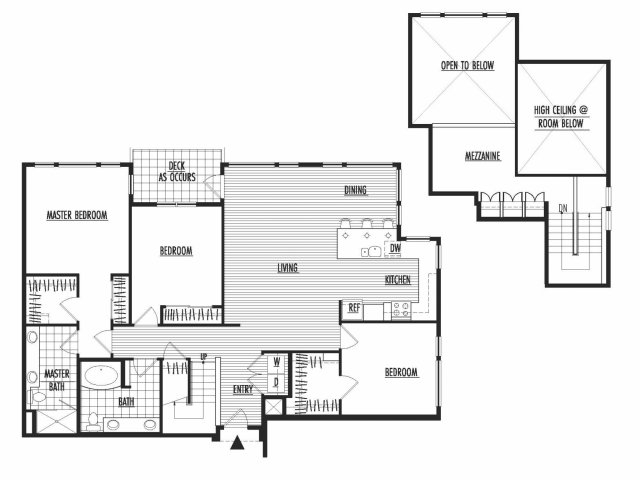 Floor plan for 3 beds, 2 baths, 1854 sqft