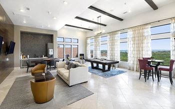 Billiards game room with private veranda