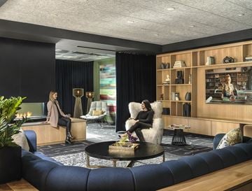 St. Louis apartment for rent - a rendering of a living room with a couch and a table