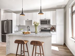 St. Louis apartment for rent - Model-White-Kitchen