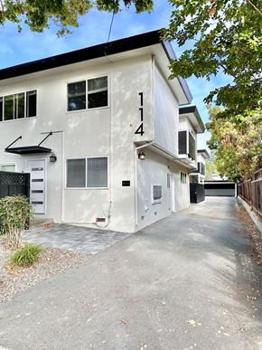 San Mateo apartment for rent - the front of a white house with a driveway