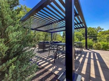 Outdoor patio with grills