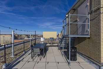 Rooftop deck with grills