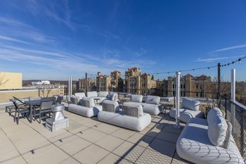 Rooftop deck with grills