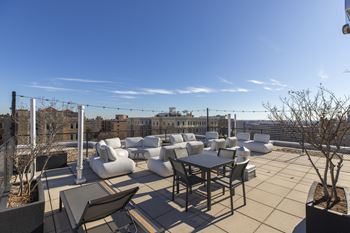 Rooftop deck with grills