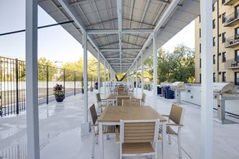 Patio seating and grilling area at the argonne apartments in adams morgan, nw washington, dc 20009
