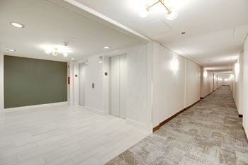 Newly renovated elevator lobby