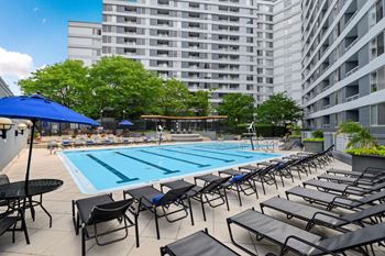 Pool with lounge seating