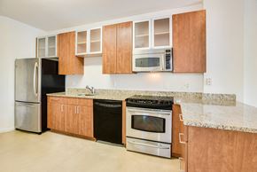 Washington apartment for rent - Renovated kitchen with granite countertops  at Kalorama Park, Washington, DC 20009and stainless steel appliances