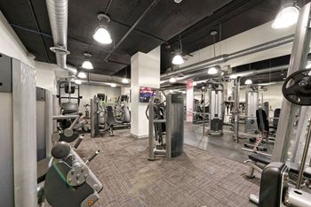 Fitness center with modern equipment