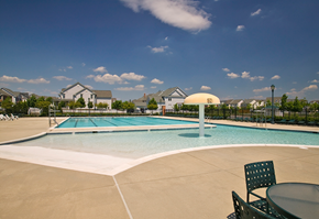 Rockville apartment for rent - Pool with seating area at The Residences at King Farm Apartments, Maryland