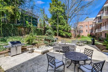 Courtyard with grills