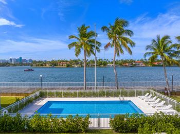 Waterfront pool deck