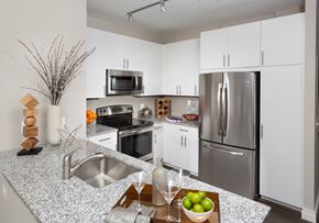 Reston apartment for rent - Fully equipped kitchen at Harrison at Reston Town Center, Reston, VA, 20190