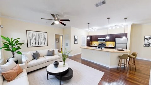 Floor plan for 2 beds, 2 baths, 1083 sqft