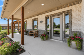 Granbury apartment for rent - A building with a sign that says "EXIT" on it.