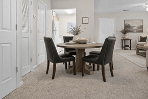 Marion apartment for rent - A dining room with a table and chairs.