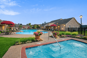 Cordova apartment for rent - A pool with a slide in the middle of it.