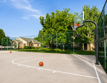 Riverwalk apartments basketball court