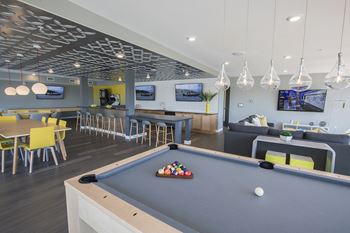 Hello apartments social hub and resident clubhouse