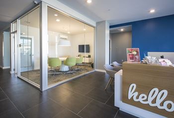 Hello apartments business center for remote work