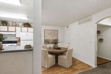 Provo apartment for rent - A dining area with a table and chairs.