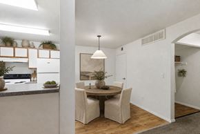 Provo apartment for rent - A dining area with a table and chairs at Slate Canyon Apartments, Utah, 84606