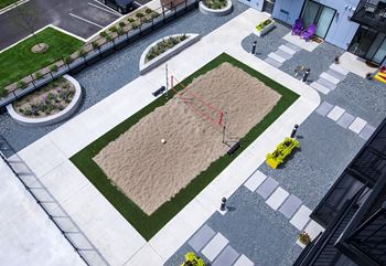 Hello apartments sand volleyball court