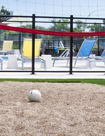 Hello apartments sand volleyball court