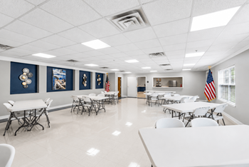 Victory square activity & game room for social engagement