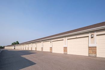 Row of garage doors