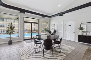 Stone Mountain townhouse for rent - Community clubhouse with pool view at Linden Ridge Apartments, Stone Mountain, GA