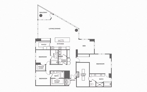 Floor plan for 3 beds, 3.5 baths, 2916 sqft