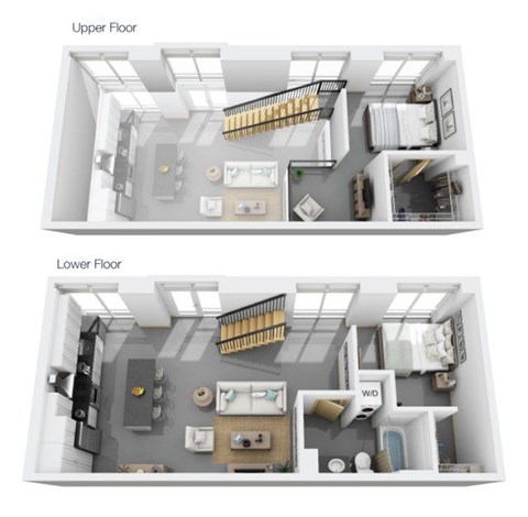 Floor plan for 2 beds, 1 bath, 996 sqft