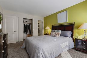 Towson apartment for rent - Bedroom with Green Walls at Kenilworth at Charles Apartments, Maryland