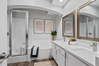 Roman tubs with separate showers