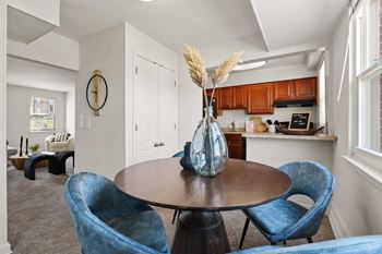 Dining room looking into kitchen