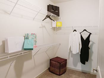 Walk-in closets with built-in shelving