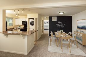 Towson apartment for rent - Open kitchen and dining room at Cardiff Hall Apartments, Towson, Maryland