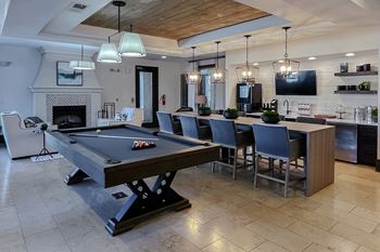 Resident lounge with billiards table 1