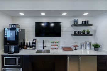 Coffee bar in the resident lounge  