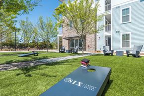 Mount Pleasant apartment for rent - Courtyard with Yard Games at The Six, Mt Pleasant, SC, 29466