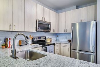 Upgraded countertops in kitchen