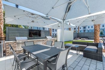 Outdoor patio dining table