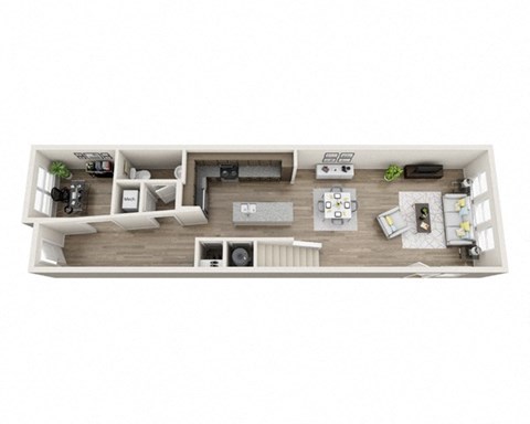 Floor plan for 2 beds, 2 baths, 1740 sqft