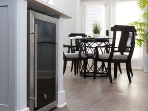 Raleigh apartment for rent - In kitchen wine fridge at St Mary's Square North Apartments, North Carolina, 27605